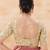women's moti-work padded back-open elbow-sleeves saree blouse