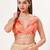 women's silk blend  padded back open sleeveless saree blouse