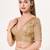 women's tissue padded back open elbow-sleeves saree blouse