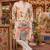 Multicolor men's carnival special cotton digital print crochet sequins kurta with bottom set