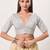 women's tissue padded back open elbow-sleeves saree blouse