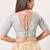 women's tissue padded back open elbow-sleeves saree blouse