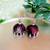 black fabric traditional jhumka earrings