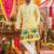 Multicolor men's carnival special cotton digital print crochet sequins kurta with bottom set