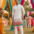 Multicolor carnival special cotton heavy crochet sequins digital printed men's kurta