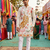 Multicolor carnival special cotton heavy crochet sequins digital printed men's kurta