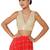 women's tissue padded back open sleeveless saree blouse