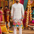 Multicolor men's carnival special cotton digital print crochet sequins kurta with bottom set