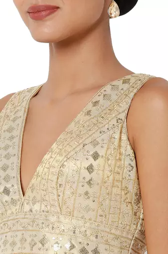 women's tissue padded back open sleeveless saree blouse