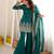 Beautiful Teal Blue Sequins Silk Reception Wear Salwar Suit