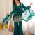 Beautiful Teal Blue Sequins Silk Reception Wear Salwar Suit