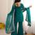 Beautiful Teal Blue Sequins Silk Reception Wear Salwar Suit
