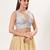 women's tissue padded back open sleeveless saree blouse