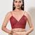 women's art silk blend  padded back open sleeveless saree blouse