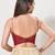 women's art silk blend  padded back open sleeveless saree blouse