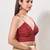 women's art silk blend  padded back open sleeveless saree blouse