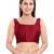 women's dupion silk blend  padded back open sleeveless saree blouse