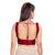 women's dupion silk blend  padded back open sleeveless saree blouse