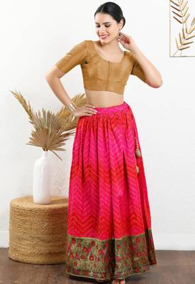 women's shimmer padded front open elbow-sleeves saree blouse 4