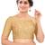 women's mulbury silk blend  padded back open elbow-sleeves saree blouse