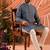 Grey festive wear linen cotton heavy embroidery men's kurta
