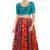 women's mulbury silk blend  padded front open elbow-sleeves saree blouse