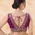 women's silk blend  padded back-open sleeveless saree blouse