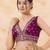 women's silk blend  padded back-open sleeveless saree blouse