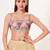 women's brocade padded back-open sleeveless saree blouse
