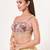 women's brocade padded back-open sleeveless saree blouse