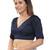 women's silk blend  padded back open elbow-sleeves saree blouse