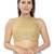 women's brocade padded back open sleeveless saree blouse