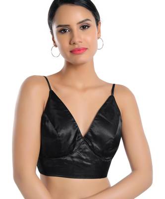 women's tissue padded back open sleeveless saree blouse 1
