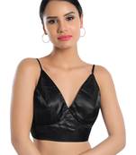 women's tissue padded back open sleeveless saree blouse