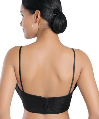 women's tissue padded back open sleeveless saree blouse 2
