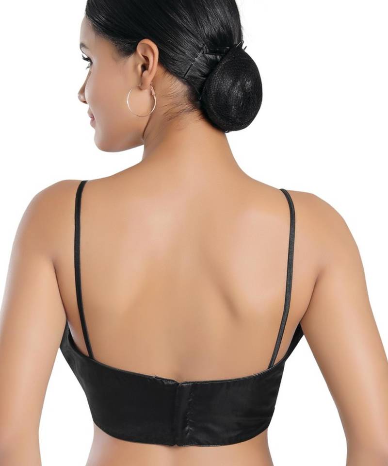 women's tissue padded back open sleeveless saree blouse
