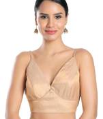 women's tissue padded back open sleeveless saree blouse