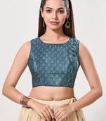 women's bandhani padded back-open sleeveless saree blouse