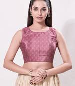 women's bandhani padded back-open sleeveless saree blouse