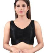 women's mulbury silk blend  padded back open sleeveless saree blouse