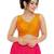 women's mulbury silk blend  padded back open sleeveless saree blouse
