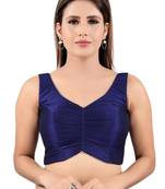 women's mulbury silk blend  padded back open sleeveless saree blouse