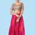 women's brocade padded back open elbow-sleeves saree blouse