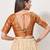 women's brocade padded back open elbow-sleeves saree blouse