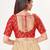 women's silk blend  padded back open elbow-sleeves saree blouse