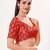 women's silk blend  padded back open elbow-sleeves saree blouse