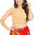 women's mulbury silk blend  padded back open sleeveless saree blouse