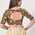 women's jain silk blend  padded back open elbow-sleeves saree blouse