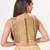 women's embroidery-net padded back-open sleeveless saree blouse
