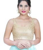 women's net padded back open sleeveless saree blouse